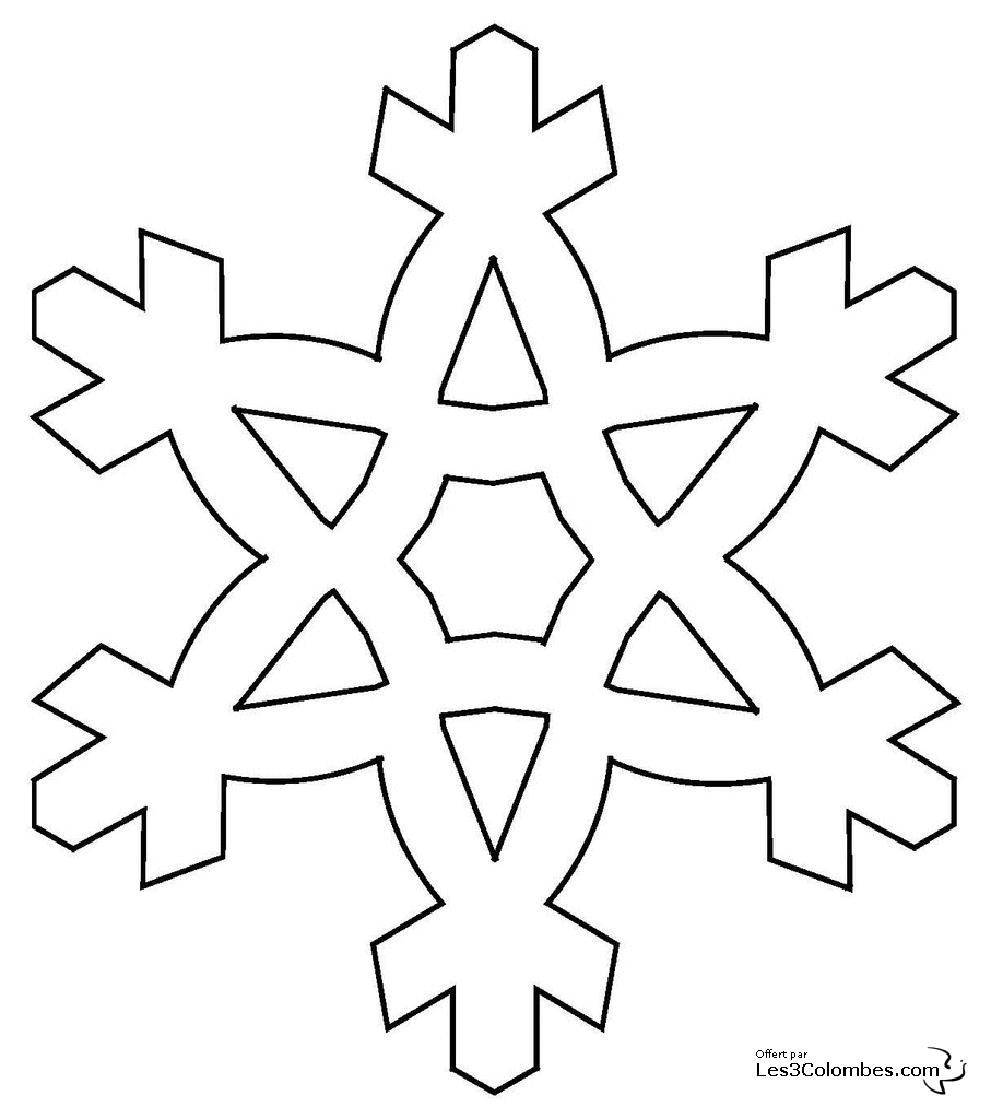 Coloriage d'un flocon de neige délicat sur fond simple