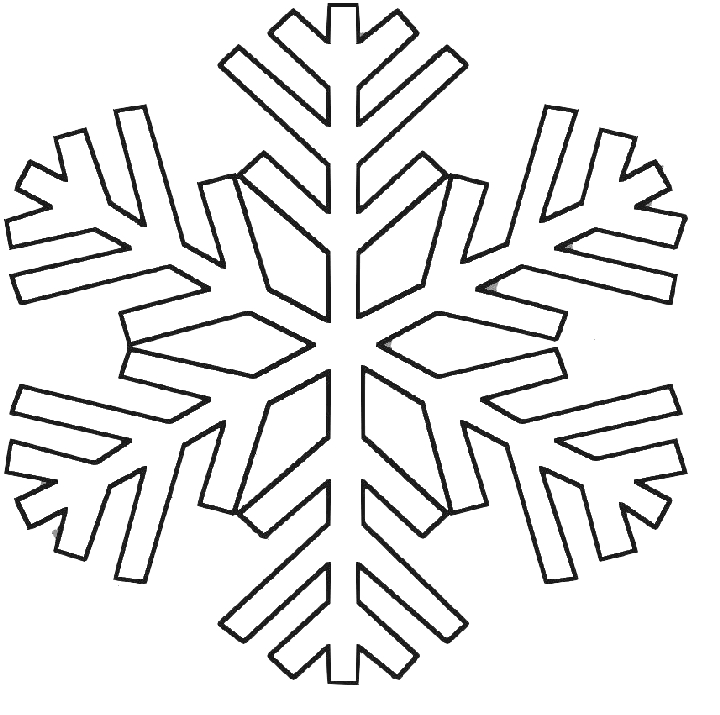 Flocon de neige à colorier avec des détails géométriques