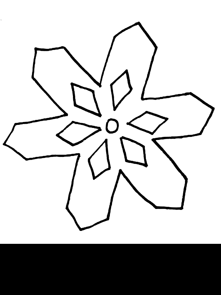 Coloriage d'un flocon de neige délicatement stylisé