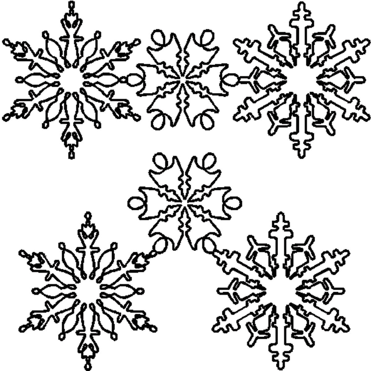 Coloriage d'un flocon de neige détaillé sur fond blanc