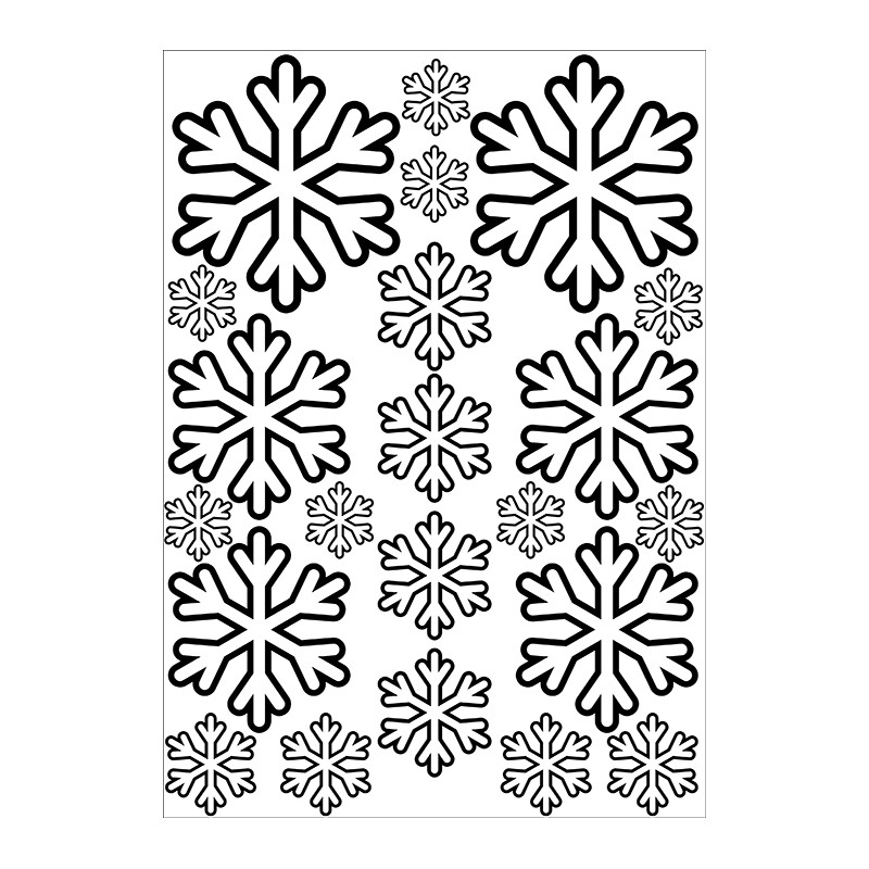 Coloriage d'un flocon de neige détaillé sur fond blanc
