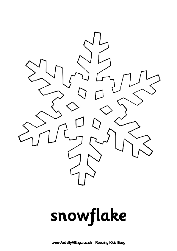 Coloriage d'un flocon de neige aux contours délicats
