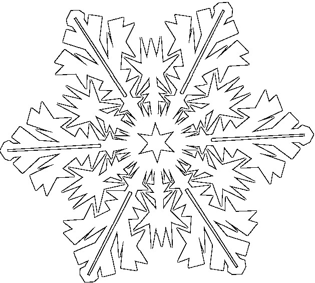 Coloriage d'un flocon de neige délicat sur fond minimaliste