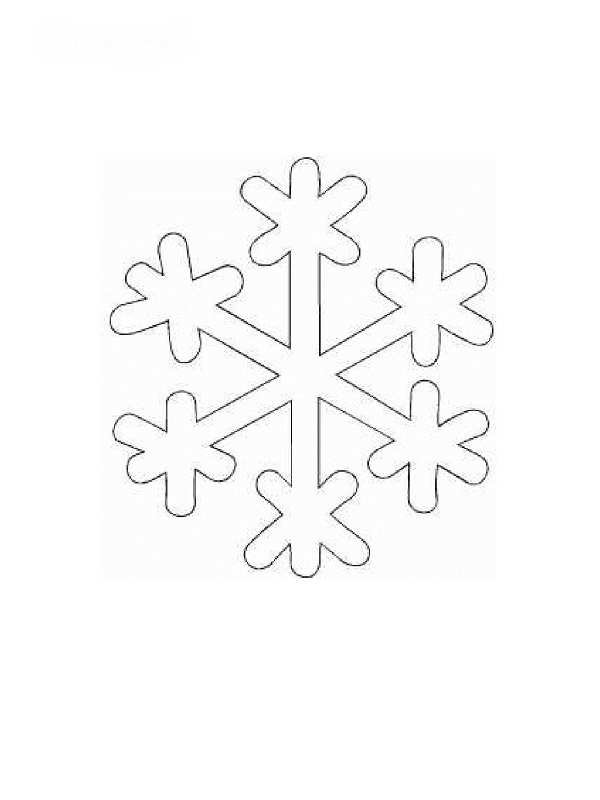 Coloriage d'un flocon de neige détaillé sur fond blanc