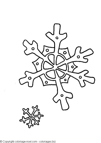 Coloriage d'un flocon de neige délicat sur fond blanc