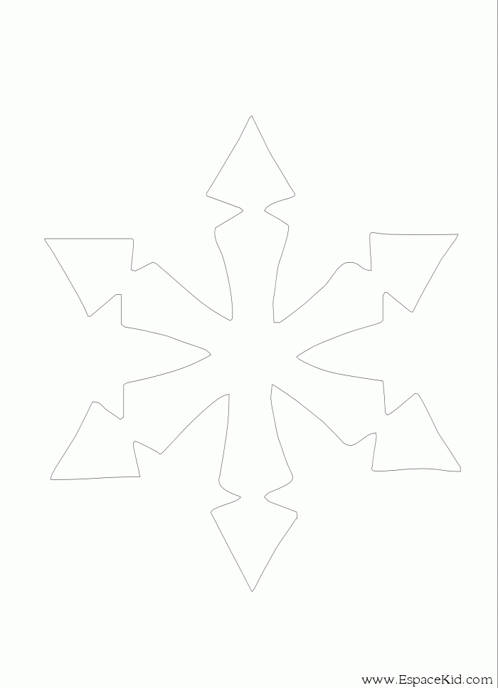 Coloriage d'un flocon de neige sur fond simple
