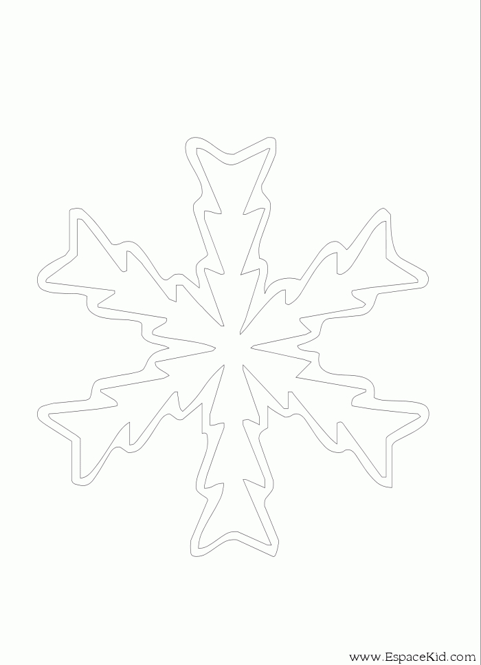 Coloriage d'un flocon de neige détaillé sur fond blanc
