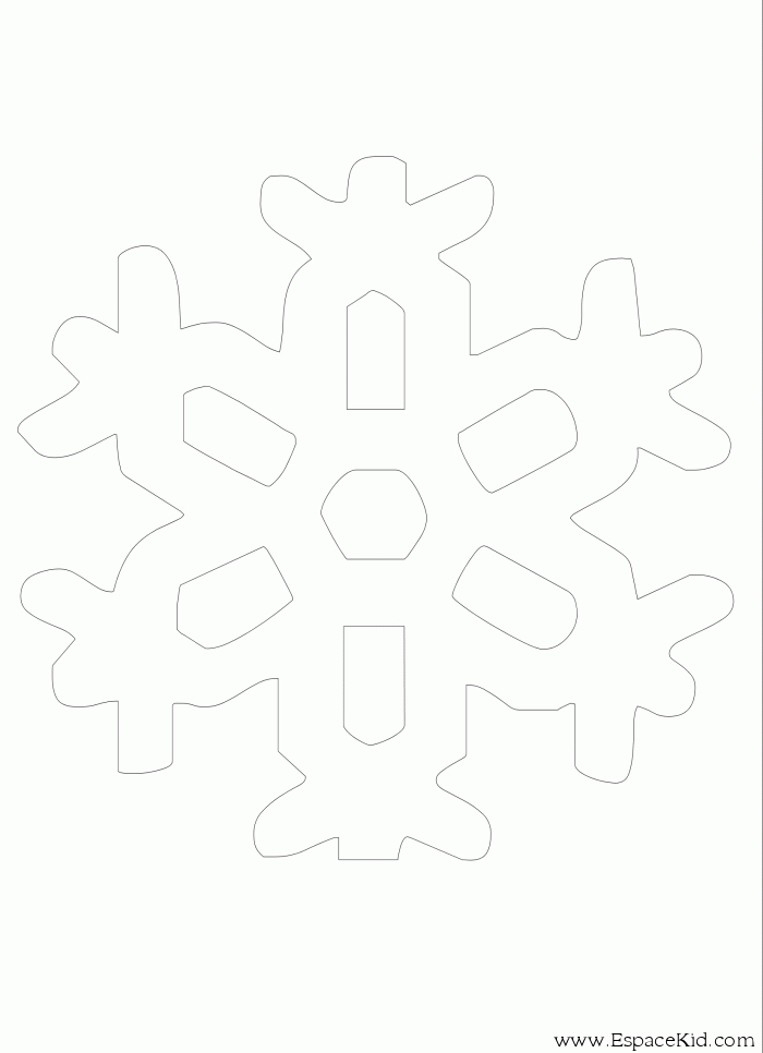 Coloriage d'un flocon de neige stylisé sur fond blanc