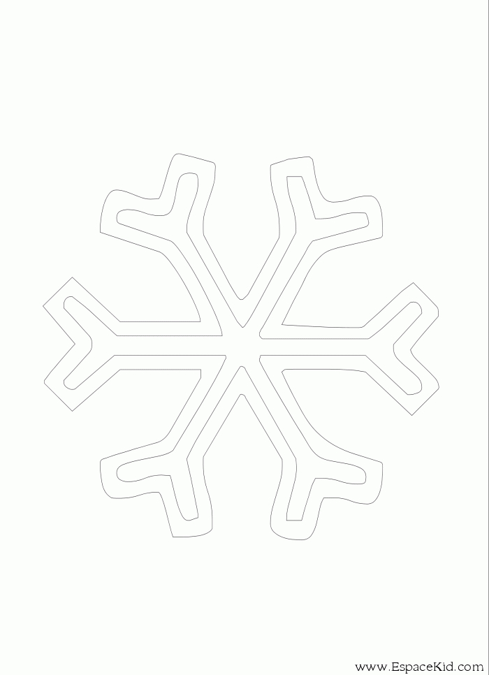 Coloriage d'un flocon de neige stylisé avec des motifs géométriques