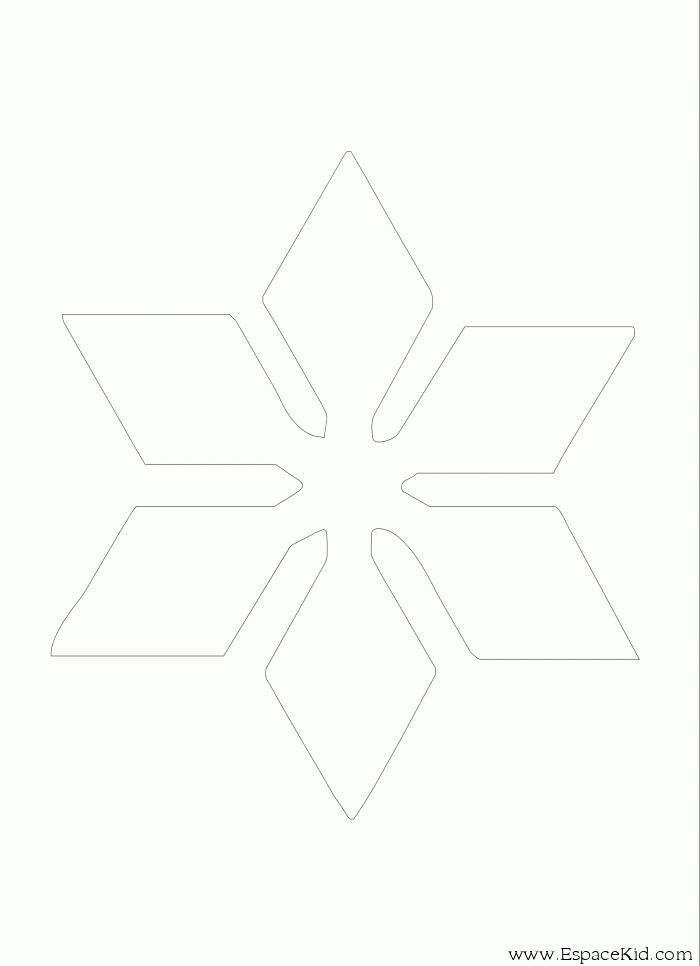 Coloriage d'un flocon de neige avec des détails géométriques