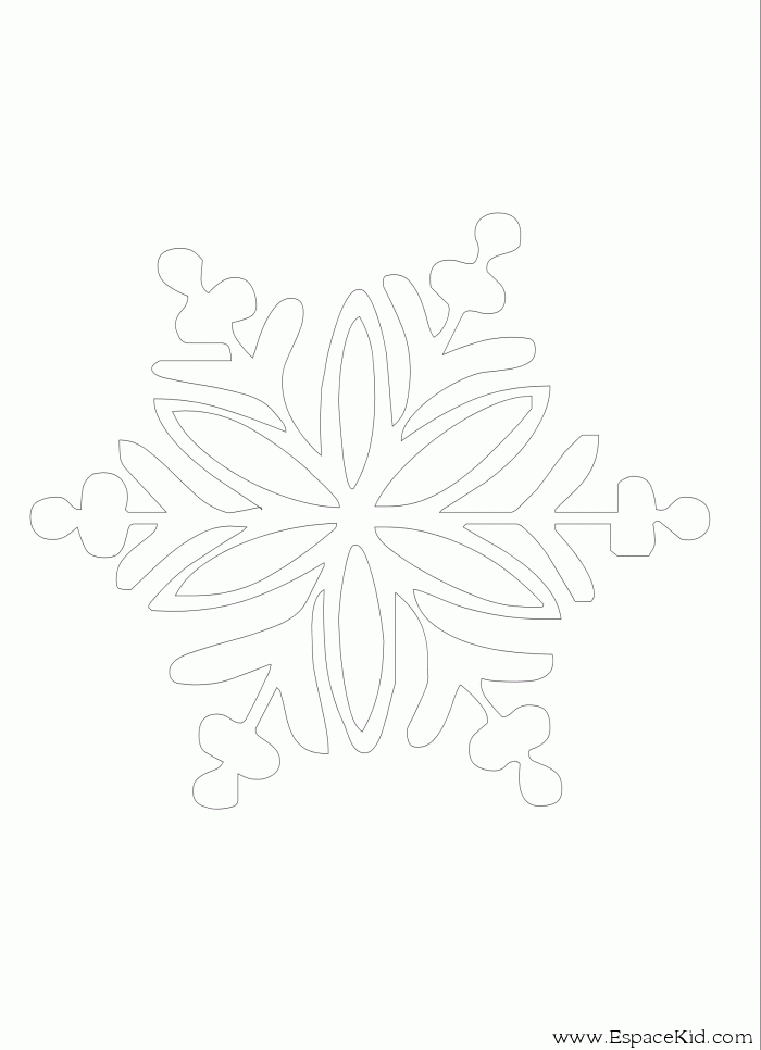 Coloriage d'un flocon de neige avec des motifs variés