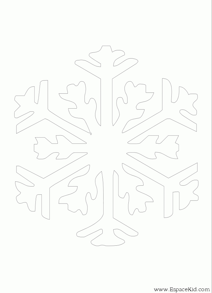 Coloriage d'un flocon de neige stylisé sur fond blanc