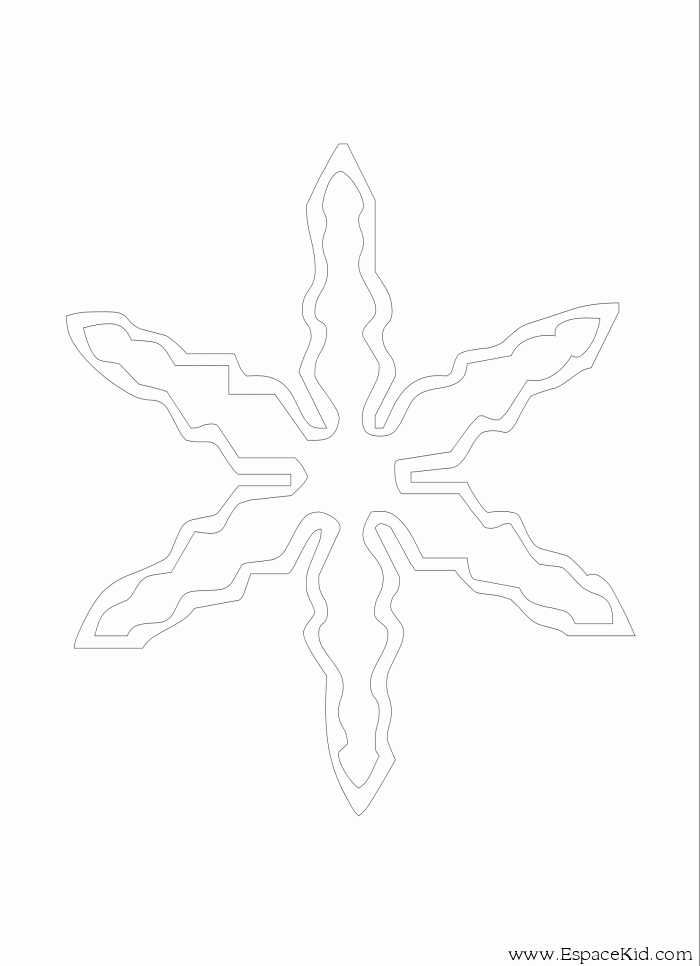 Coloriage d'un flocon de neige détaillé sur fond blanc