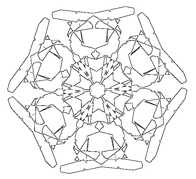 Flocon de neige à colorier avec motifs délicats