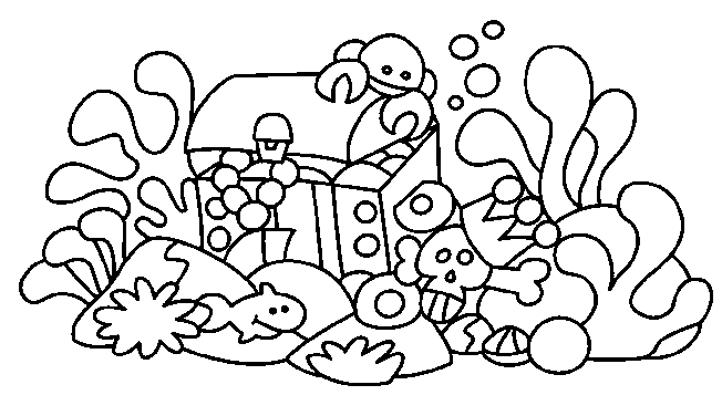 Scène de fond marin avec poissons et coraux colorés