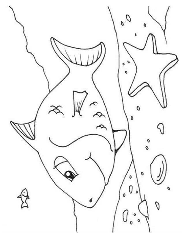 Coloriage de la vie marine avec poissons et coraux Coloriage de la vie marine avec poissons et coraux