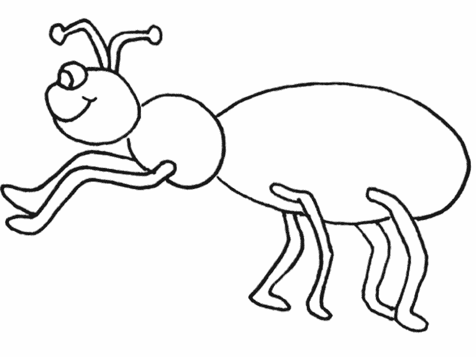 Coloriage d'une fourmi en pleine activité sur une feuille