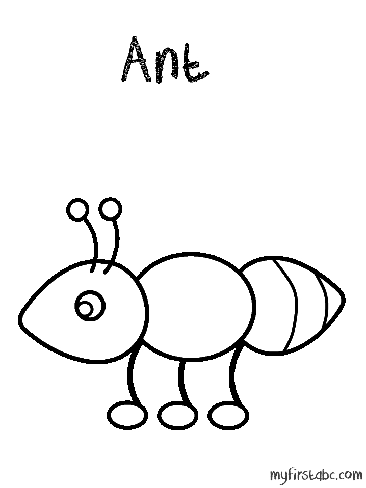 Coloriage d'une fourmi marchant sur une feuille