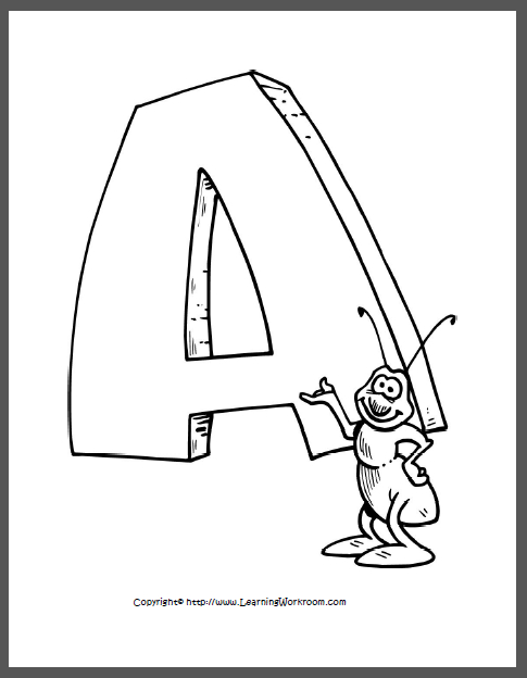 Coloriage d'une fourmi marchant sur une feuille