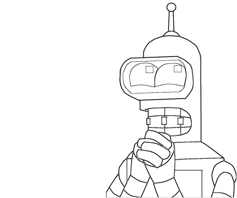 Le personnage de Futurama avec un fond futuriste