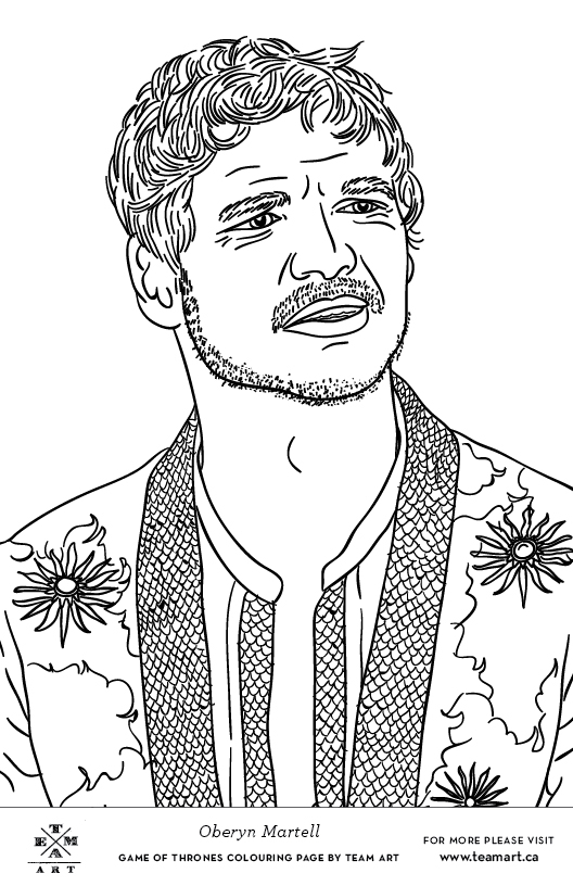 Coloriage de Jon Snow et son épée dans un décor hivernal Coloriage de Jon Snow et son épée dans un décor hivernal