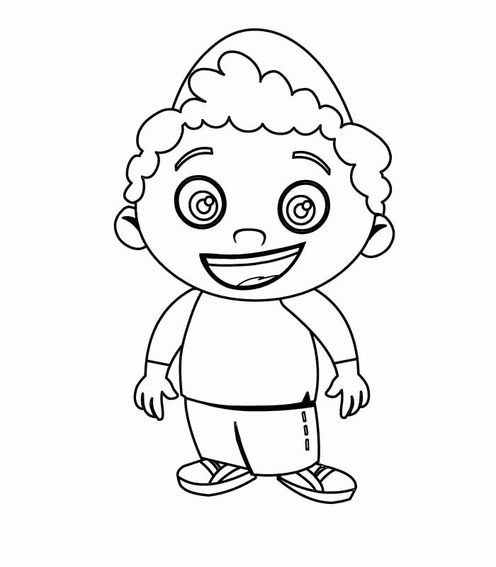 Un garçon joyeux en pleine activité de coloriage