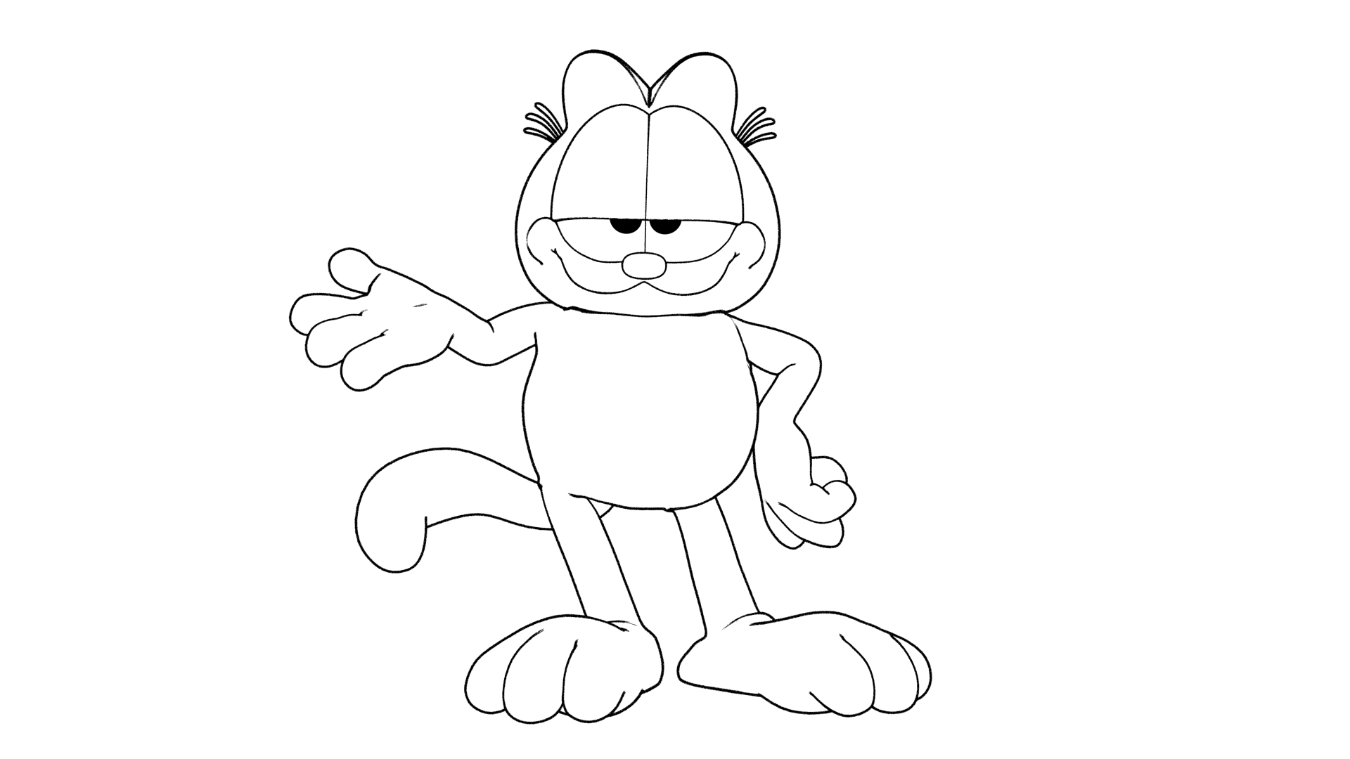 Garfield en pleine sieste sur un coussin moelleux