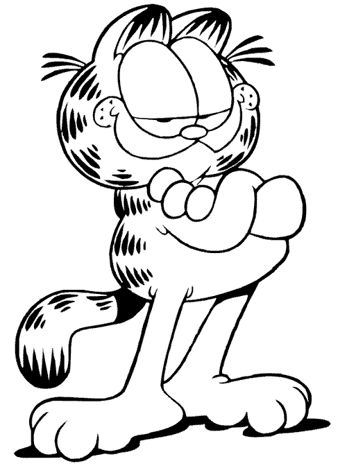 Garfield se prélasse dans un fauteuil avec une tasse de café