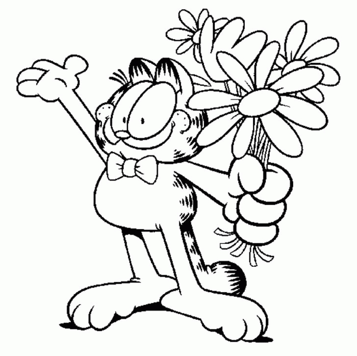 Garfield se prélassant sur un coussin moelleux