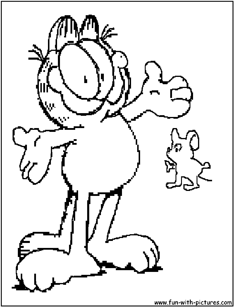 Garfield en train de savourer un plat de lasagnes