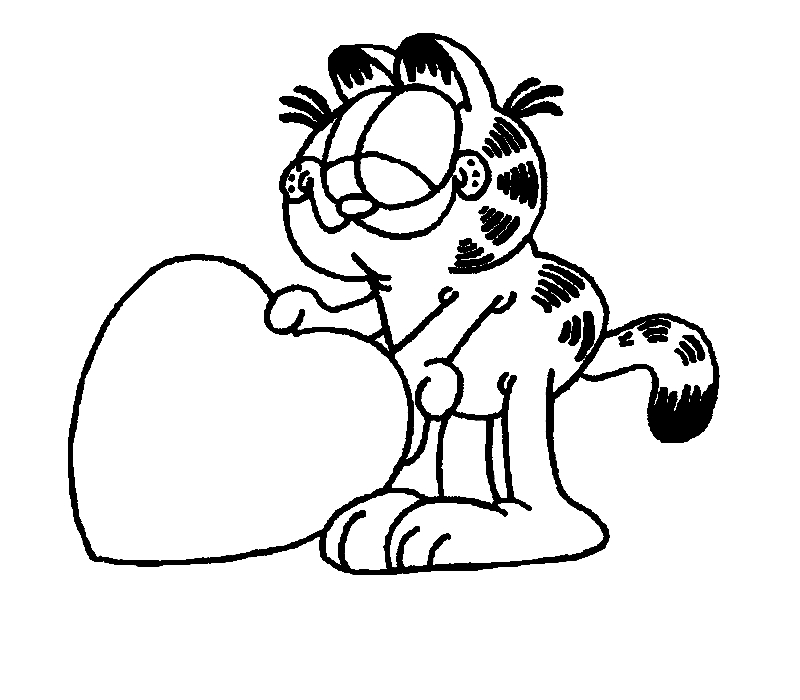 Garfield se prélassant sur un coussin moelleux