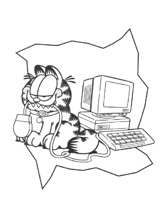 Garfield se prélassant sur un coussin moelleux