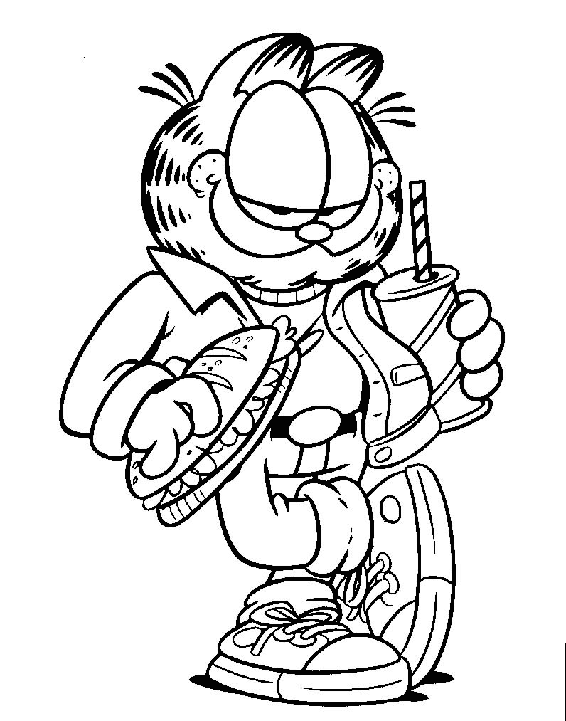 Garfield se prélasse sur un coussin moelleux