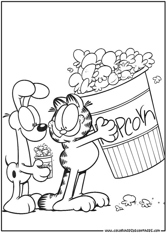 Garfield se prélassant sur un coussin moelleux