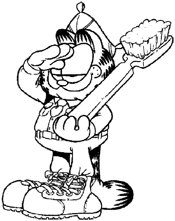 Garfield en train de déguster un plat de lasagnes appétissantes