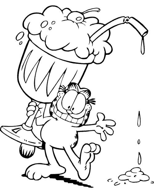 Garfield se prélassant sur un canapé avec un air espiègle