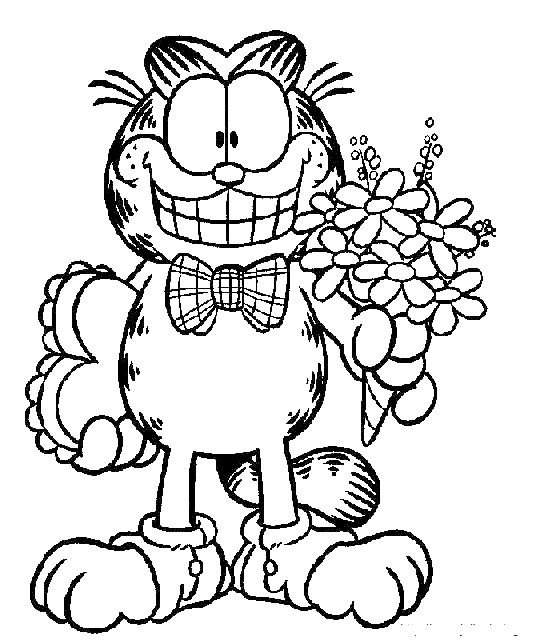 Garfield se prélassant sur un coussin moelleux