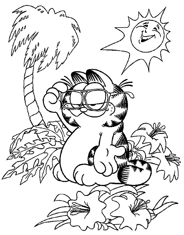 Garfield se prélasse sur un coussin moelleux