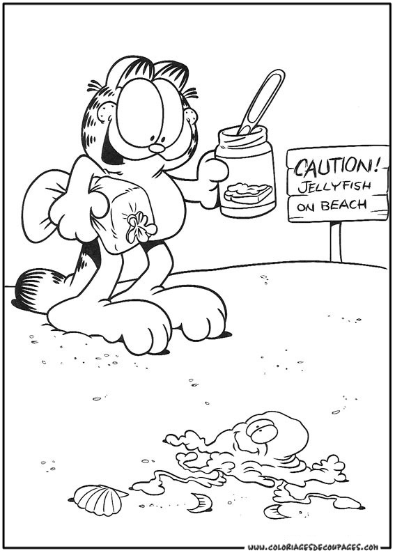 Garfield se prélasse sur un coussin moelleux