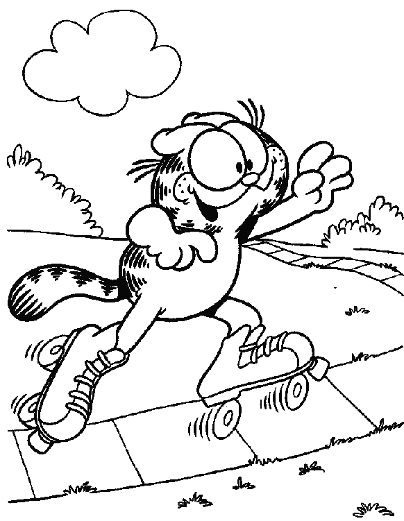 Garfield se prélasse sur un coussin confortable