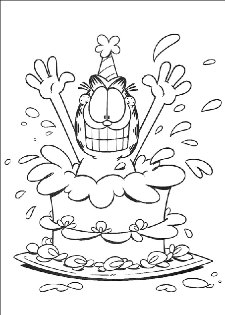 Garfield se prélassant sur un coussin moelleux