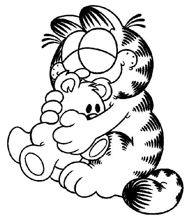 Garfield se prélassant sur un canapé avec une assiette de lasagnes