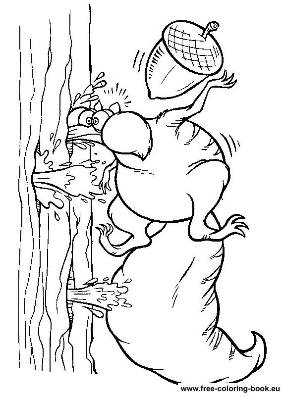 Coloriage d'un géant de glace dans un paysage hivernal