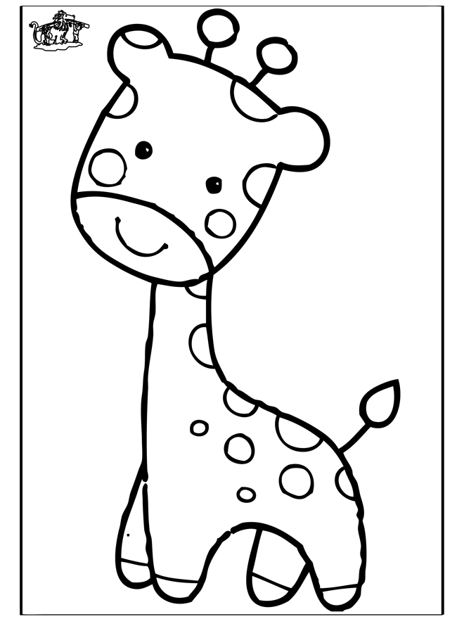 Coloriage d'une girafe se tenant debout dans la savane