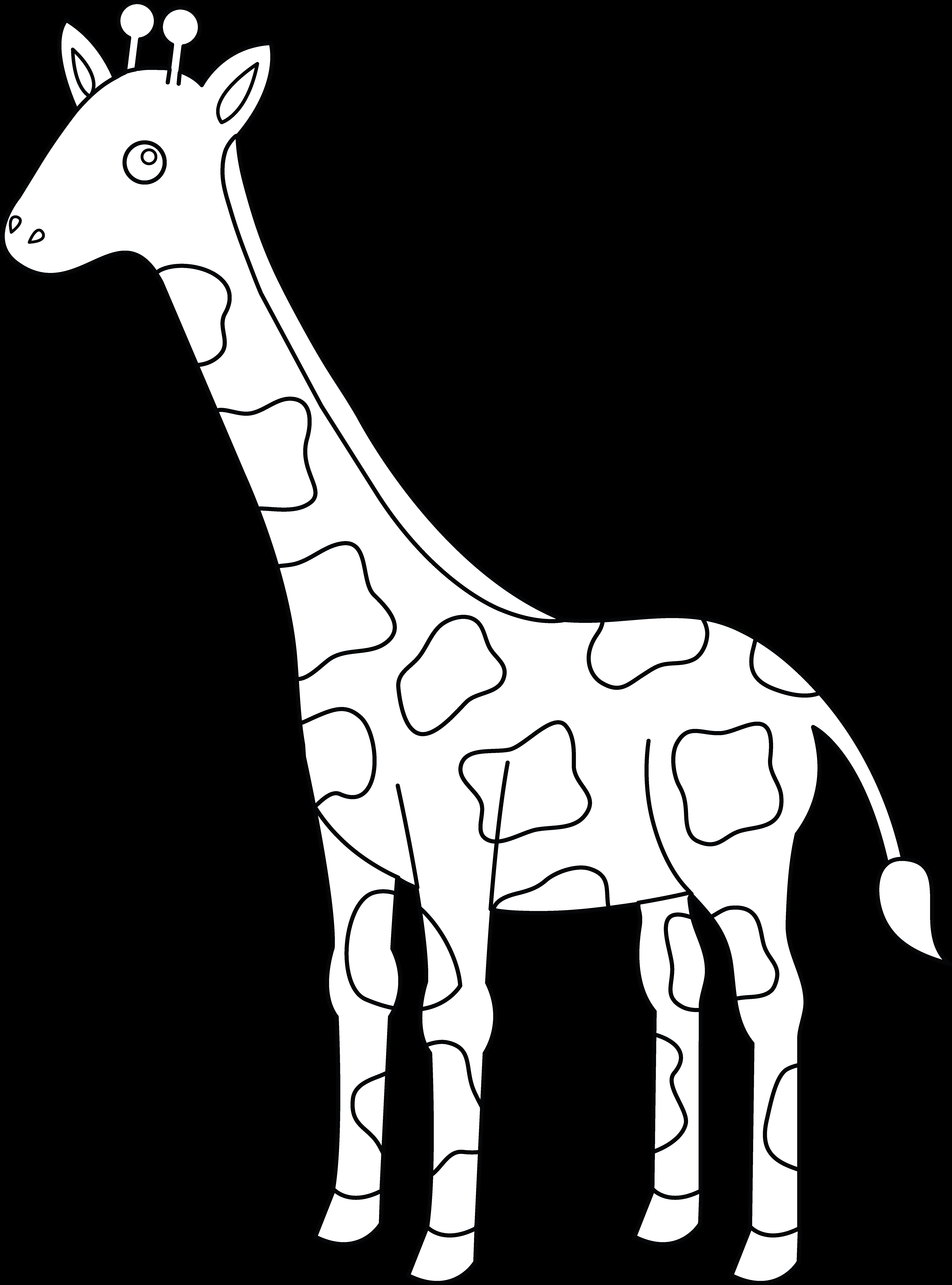 Coloriage d'une girafe gracieux dans un paysage naturel
