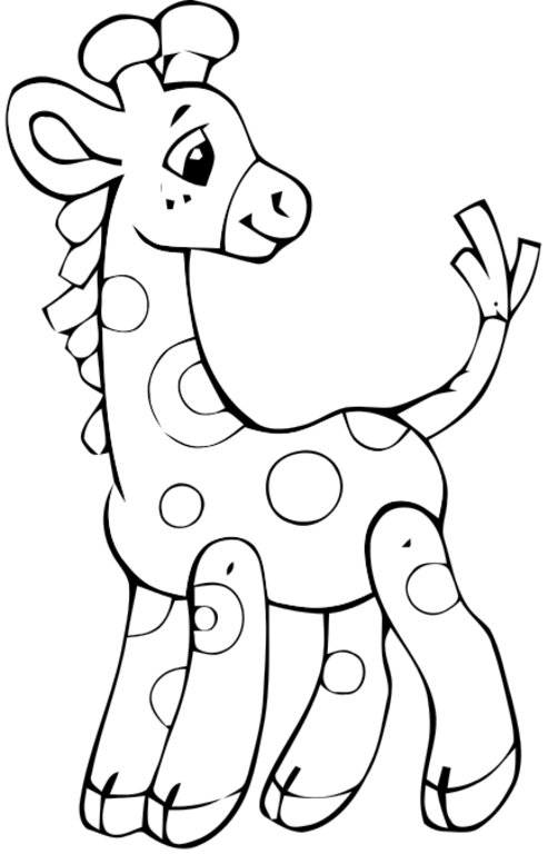 Coloriage d'une girafe majestueuse dans son habitat naturel Coloriage d'une girafe majestueuse dans son habitat naturel