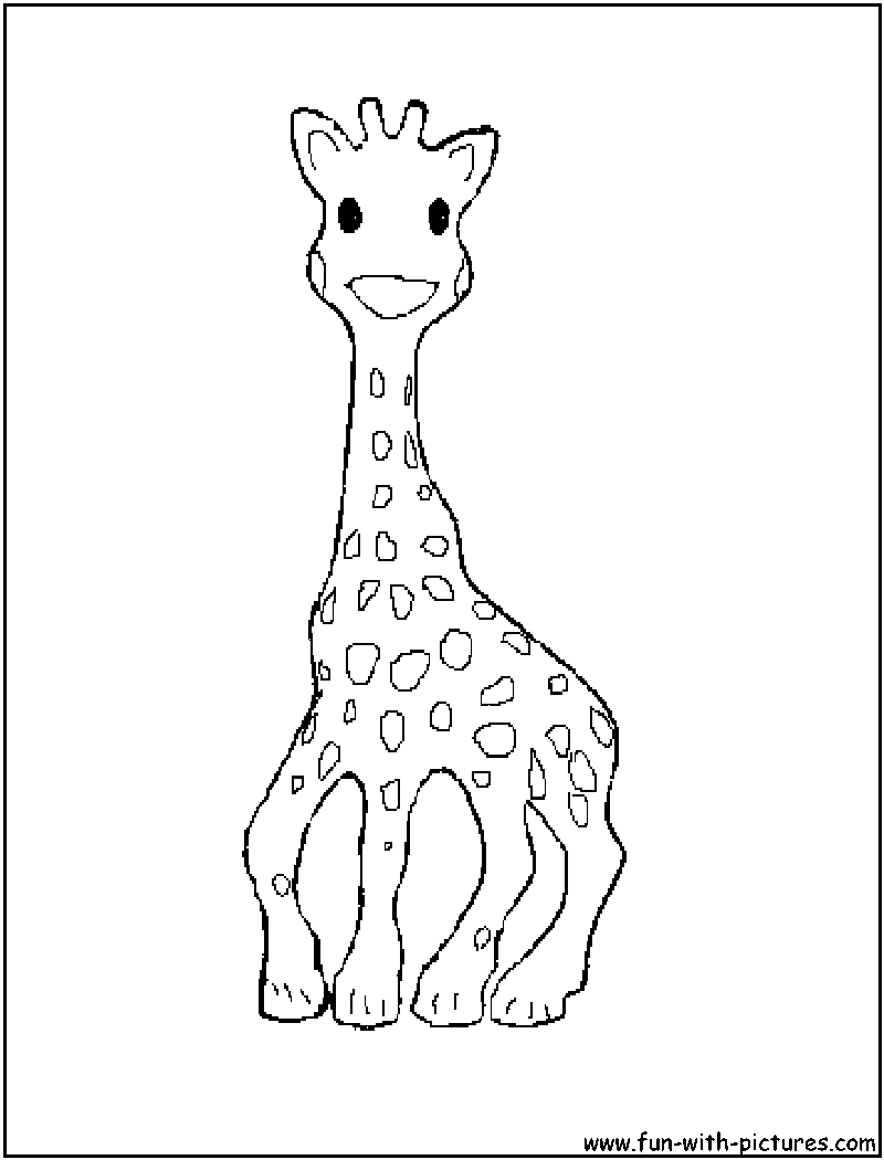 Coloriage d'une girafe se tenant debout dans la savane