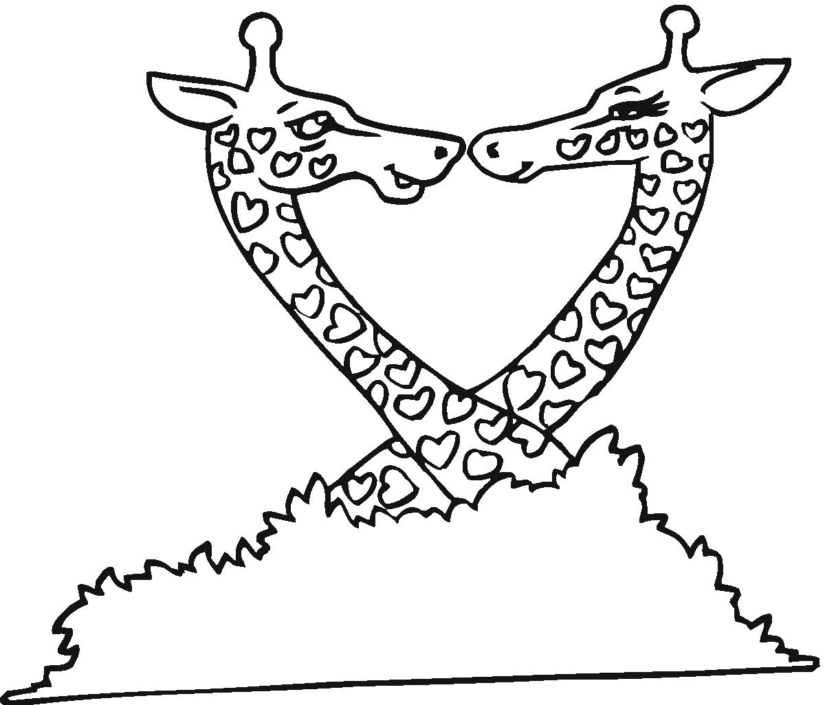 Coloriage d'une girafe dans un paysage naturel