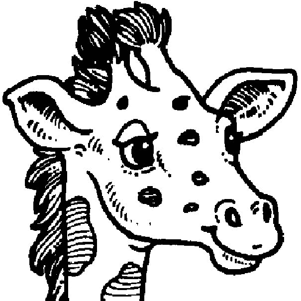 Coloriage d'une girafe se tenant debout dans la savane