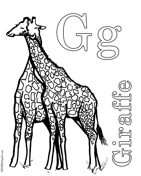 Coloriage d'une girafe dans un paysage naturel